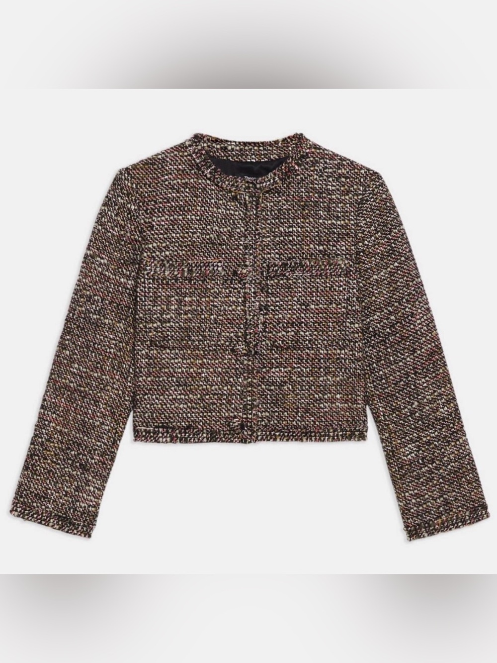 Theory Multi-Color Tweed Cropped Jacket - Picture 2 of 8